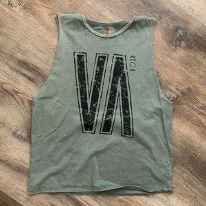 RVCA green muscle tank